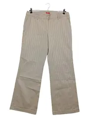 Vorschaubild 1 von Damen Stoffhose Gr. 46 Beige Gestreift Casual Hose