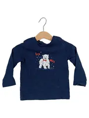 Vorschaubild 1 von Langarmshirt Kinder Baumwolle Eisbär Blau Gr. 74