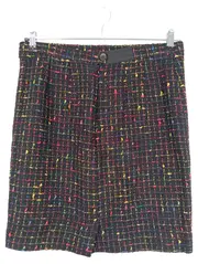 Vorschaubild 2 von Damen A-Linienrock Gr. 42/XL Mehrfarbig Wolle Elegant Modern