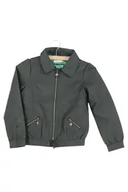 Vorschaubild 1 von Kinder Lederjacke Gr. 128 Blau Klassisch
