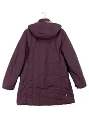 Vorschaubild 2 von Damen Steppmantel Gr. 42/XL Lila Elegant mit Kapuze