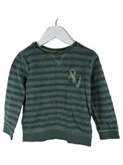 Vorschaubild 1 von Jungen Pullover Gr. 104-110 Gestreift Grün 87 Sweatshirt