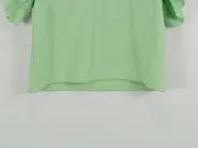 Vorschaubild 3 von Damen T-Shirt Kurzarm Rüschen Grün Baumwolle Gr. S