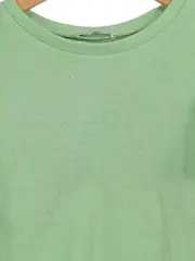 Vorschaubild 2 von Damen T-Shirt Kurzarm Rüschen Grün Baumwolle Gr. S