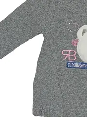 Vorschaubild 3 von Pullover Bär Tiermotiv Grau Gr. 74 Baumwolle Applikation