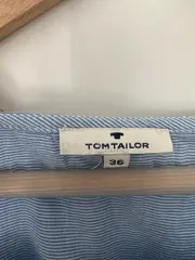 Vorschaubild 4 von Damen Sommerkleid Blau Gestreift Lochmuster Gr. 36;S Baumwolle