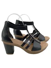 Vorschaubild 1 von Sandaletten Damen Gr. 37 Schwarz Casual Blockabsatz