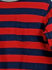 Vorschaubild 3 von Baby Langarmshirt Kinder Gr. 104 Gestreift Rot Blau Baumwolle