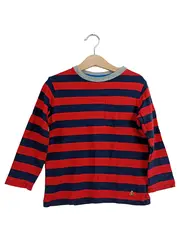 Vorschaubild 1 von Baby Langarmshirt Kinder Gr. 104 Gestreift Rot Blau Baumwolle