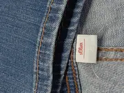 Vorschaubild 3 von Damen Jeans Regular Fit Blau Uni Stickerei W31 L26