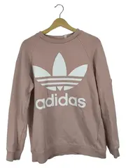 Vorschaubild 1 von Damen Pullover Gr. 36/S Rosa Sportlich Logo-Print Baumwolle