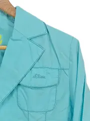 Vorschaubild 2 von Damen Blazer Türkis Gr. 40;L Baumwolle Casual Jacke