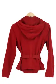 Vorschaubild 2 von CASSANI Damen Sweatjacke Kapuze Rot Gr. 36/S Casual Sportlich Polyester