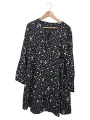 Vorschaubild 1 von Damen Kleid Blumenmuster Schwarz Gr. 42;XL Elegant Festlich