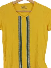 Vorschaubild 2 von Northland Damen T-Shirt Gr. 38/M Gelb Casual Viskose Kurzarm