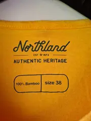 Vorschaubild 4 von Northland Damen T-Shirt Gr. 38/M Gelb Casual Viskose Kurzarm