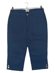 Vorschaubild 1 von Damen Caprihose Gr. 42 Blau Baumwolle Casual Stoffhose