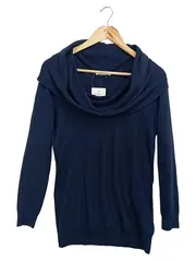 Vorschaubild 1 von Damen Pullover Gr. 32/XS Blau Klassisch Elegant Rollkragen