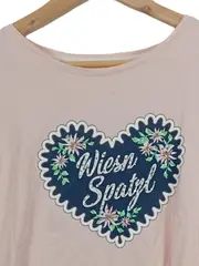 Vorschaubild 2 von Damen T-Shirt Rosa Gr. 36/38 Charmant Wiesn Spatzl Herz Motiv