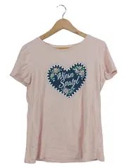 Vorschaubild 1 von Damen T-Shirt Rosa Gr. 36/38 Charmant Wiesn Spatzl Herz Motiv