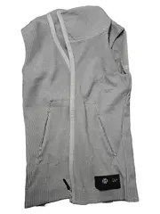 Vorschaubild 6 von Damen Sweatjacke Grau Strukturmuster Ärmellos Gr. 34/XS Sport