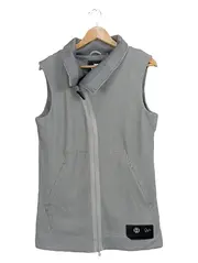 Vorschaubild 1 von Damen Sweatjacke Grau Strukturmuster Ärmellos Gr. 34/XS Sport