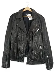 Vorschaubild 1 von Lederjacke Damen Gr. 38 Schwarz Modern Biker Style Echtleder