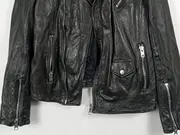 Vorschaubild 4 von Lederjacke Damen Gr. 38 Schwarz Modern Biker Style Echtleder