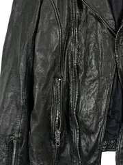 Vorschaubild 3 von Lederjacke Damen Gr. 38 Schwarz Modern Biker Style Echtleder