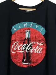 Vorschaubild 2 von Damen T-Shirt Gr. 38/M Schwarz Logo Print Kurzarm Baumwolle