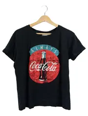 Vorschaubild 1 von Damen T-Shirt Gr. 38/M Schwarz Logo Print Kurzarm Baumwolle