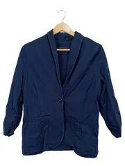 Vorschaubild 1 von Damen Jersey Blazer Gr. L Blau Baumwolle Casual