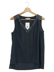 Vorschaubild 1 von Bluse Damen Schwarz Gr. 36/S Elegant Ärmellos Pailletten Top