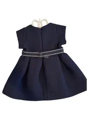 Vorschaubild 6 von Festliches Kleid Gr. 80 Blau Elegant Strukturmuster Kurzarm