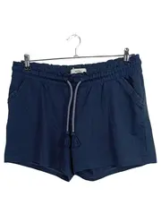 Vorschaubild 1 von Damen Shorts Gr. 40-42 Dunkelblau Baumwolle Quasten