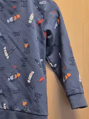 Vorschaubild 4 von Kinder Bomberjacke Skateboard-Muster Blau Gr. 104 Streetwear