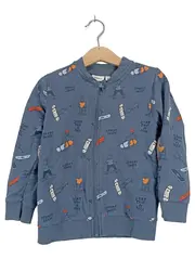 Vorschaubild 1 von Kinder Bomberjacke Skateboard-Muster Blau Gr. 104 Streetwear