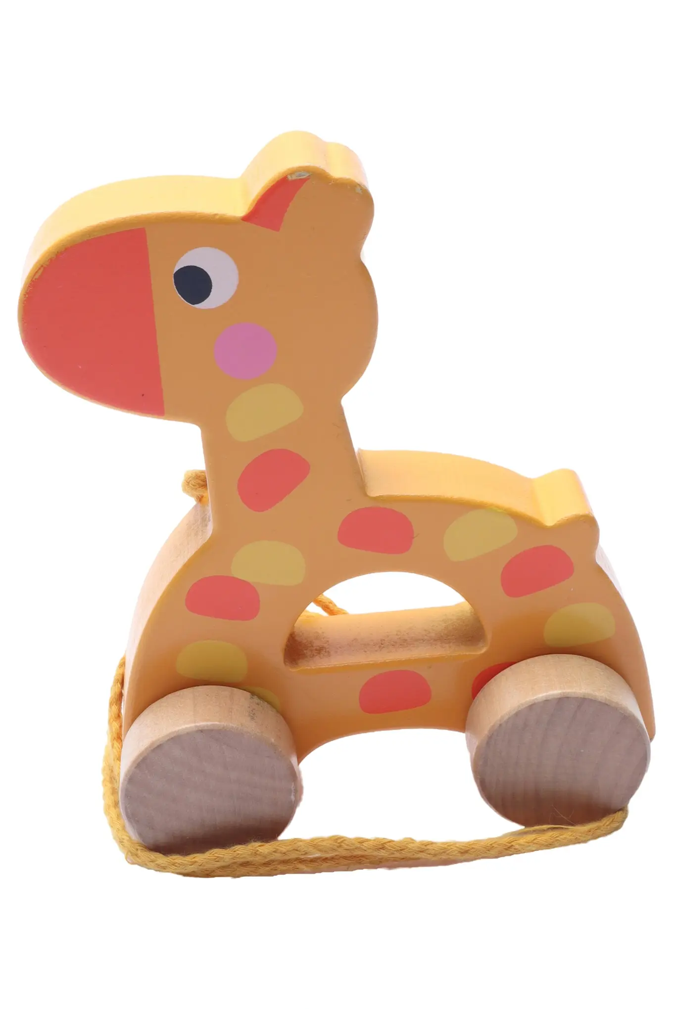 TREFL Nachziehspielzeug Giraffe Holz Gelb Baby Kleinkind Spielzeug