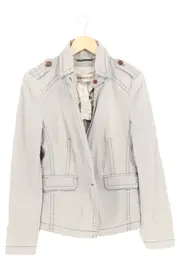 Vorschaubild 1 von Damen Leichte Jacke Gr. 38/M Grau Casual Baumwolle