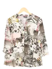 Vorschaubild 1 von Damen Bluse 38/M Mehrfarbig Animal-Print Viskose Modern