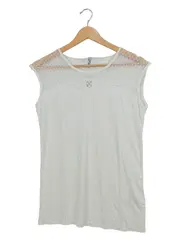 Vorschaubild 1 von Damen Top Shirt S Weiß Feminin mit Spitze