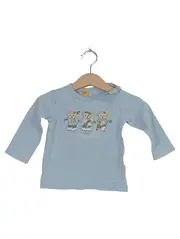 Vorschaubild 1 von Langarmshirt Baby Gr. 68 Blau Teddybär Applikation Baumwolle