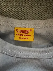 Vorschaubild 3 von Langarmshirt Baby Gr. 68 Blau Teddybär Applikation Baumwolle