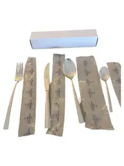 Vorschaubild 2 von Besteck Set 4-teilig Edelstahl Silber Modern Neu
