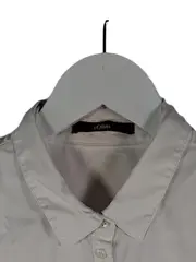 Vorschaubild 4 von Hemdbluse Damen Gr. 38 M Weiß Klassisch Baumwolle Langarm