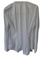 Vorschaubild 3 von Hemdbluse Damen Gr. 38 M Weiß Klassisch Baumwolle Langarm