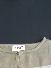 Vorschaubild 5 von Damen Strickjacke Oliv Gr. 38/M Casual Baumwolle