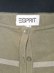 Vorschaubild 2 von Damen Strickjacke Oliv Gr. 38/M Casual Baumwolle