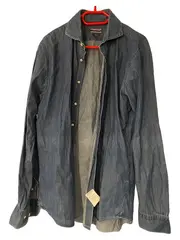 Vorschaubild 1 von Herren Business Hemd Denim Blau Gr. 50, L Slim Fit