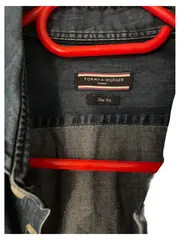 Vorschaubild 3 von Herren Business Hemd Denim Blau Gr. 50, L Slim Fit